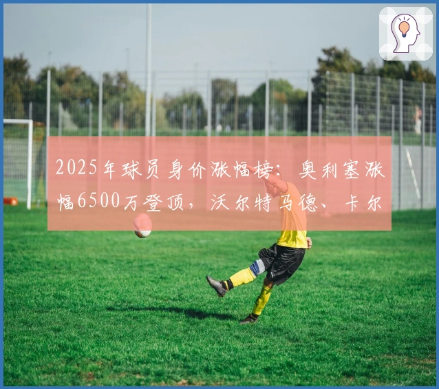 2025年球员身价涨幅榜：奥利塞涨幅6500万登顶，沃尔特马德、卡尔紧随其后